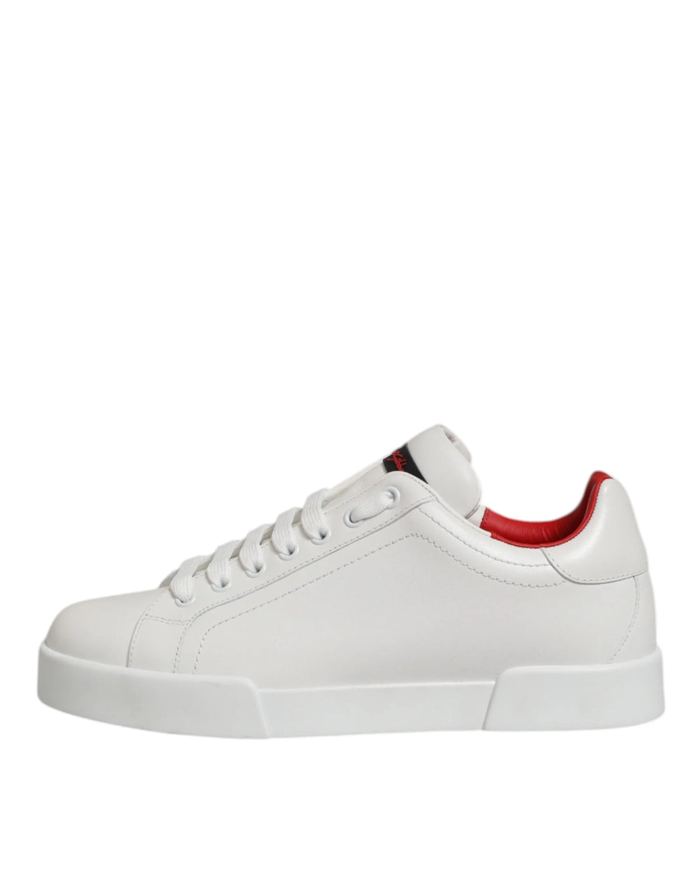 Dolce & Gabbana White Leather Lace Up Low Top Sneakers Shoes - EU39/US6 - Sneakers