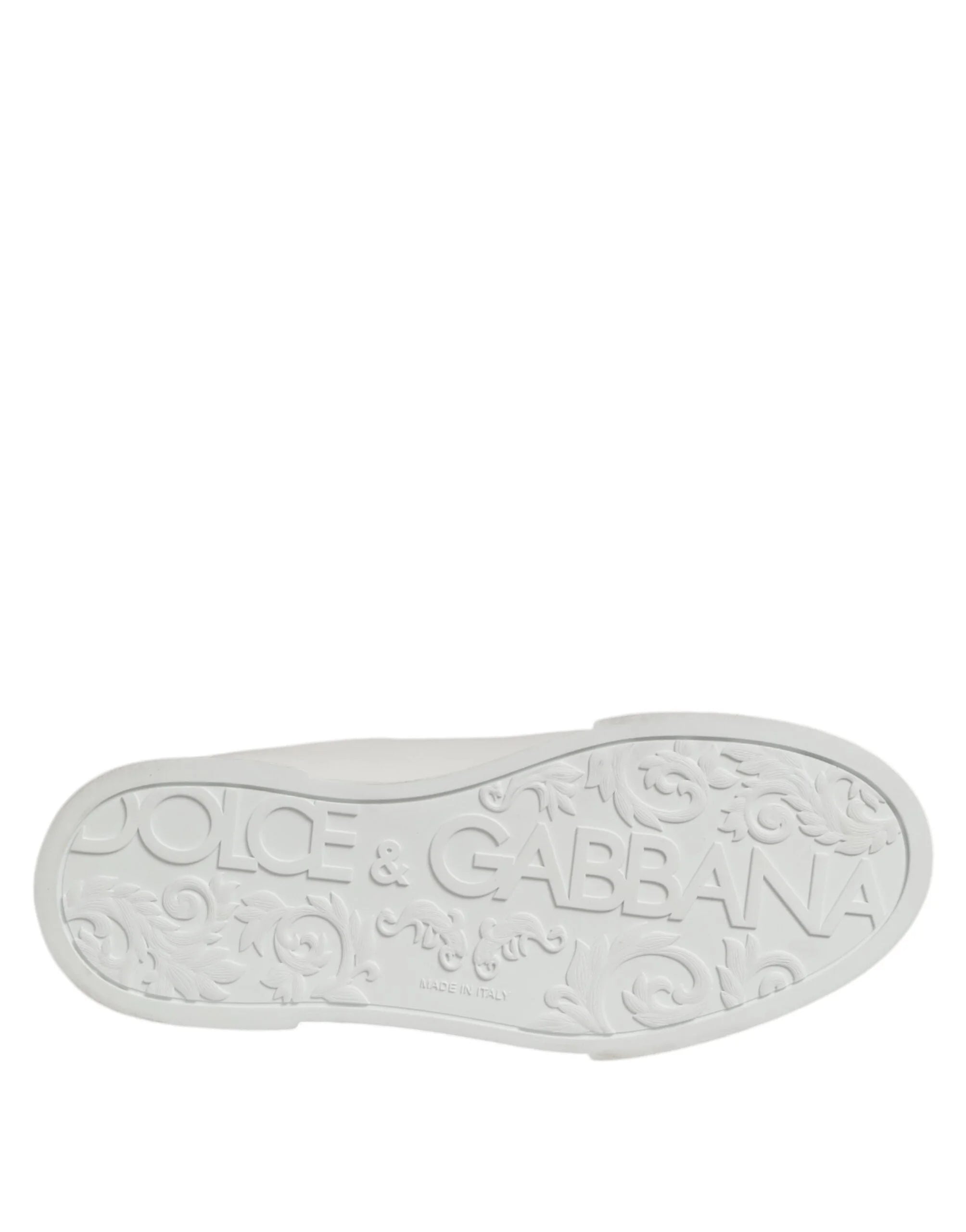 Dolce & Gabbana White Leather Lace Up Low Top Sneakers Shoes - EU39/US6 - Sneakers