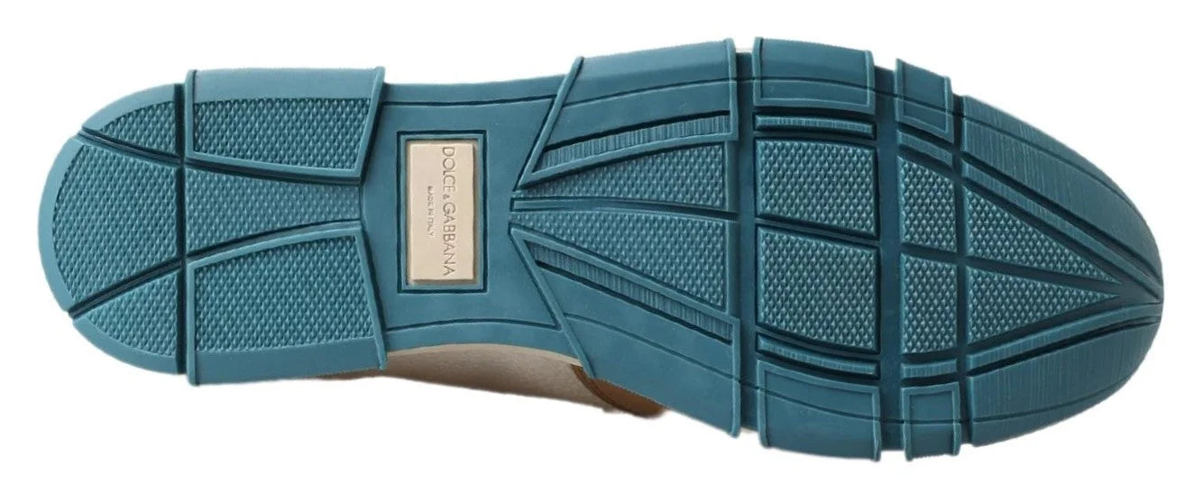 Dolce & Gabbana White Leather Loafers Moccasins Shoes - Flats