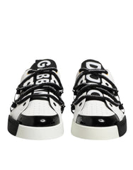 Dolce & Gabbana White Leather Logo Portofino Sneakers Shoes - EU47/US14 - Sneakers