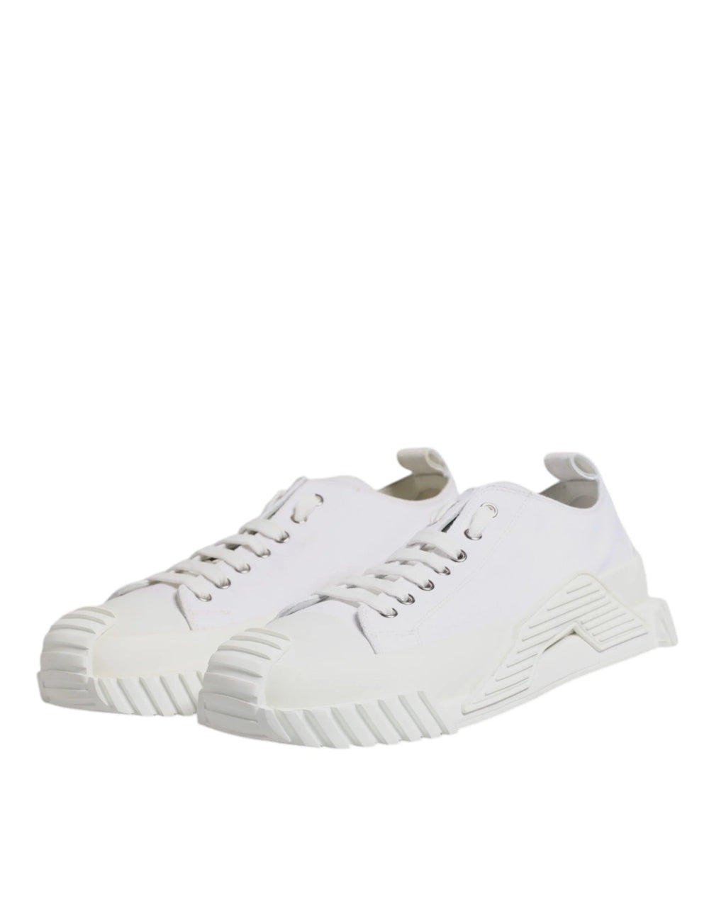 Dolce & Gabbana White Leather Low Top NS1 Sneakers Shoes - EU44/US11 - Sneakers
