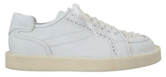Dolce & Gabbana White Leather Low Top Oxford Sneakers Casual Shoes - EU40/US7 - Sneakers