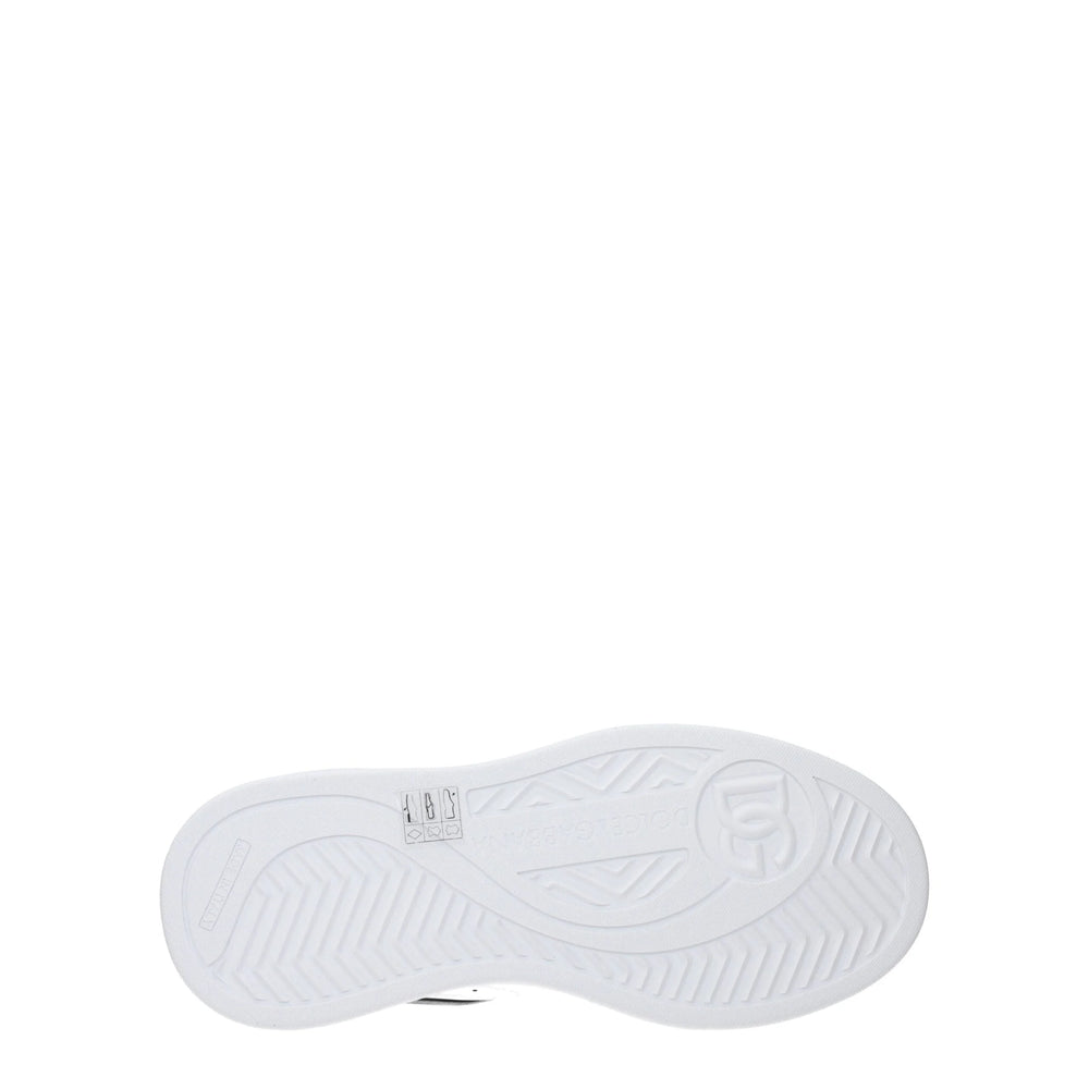 Dolce & Gabbana White Leather Low Tops - EU35/US5