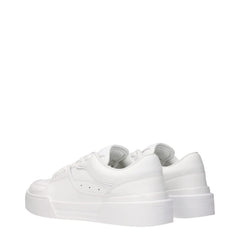 Dolce & Gabbana White Leather Low Tops - EU35/US5
