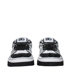 Dolce & Gabbana White Leather Low Tops - EU38/US8