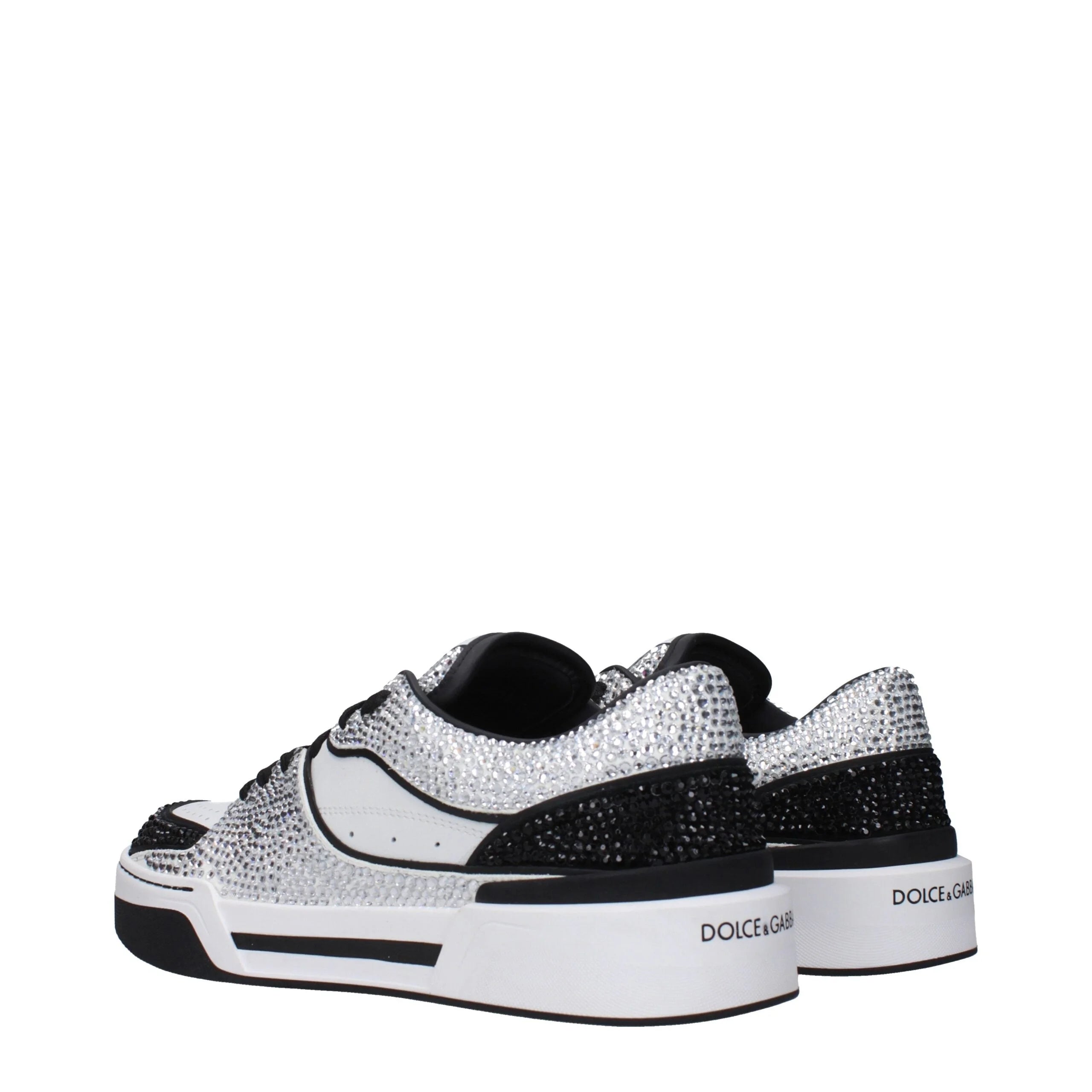 Dolce & Gabbana White Leather Low Tops - EU38/US8