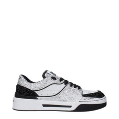 Dolce & Gabbana White Leather Low Tops - EU38/US8