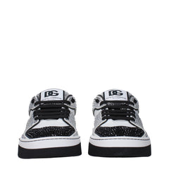 Dolce & Gabbana White Leather Low Tops - EU38/US8