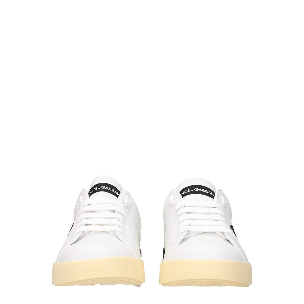 Dolce & Gabbana White Leather Low Tops - EU40/US7