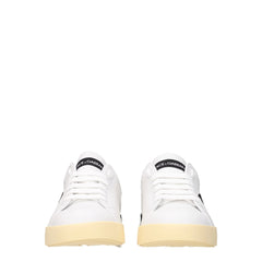 Dolce & Gabbana White Leather Low Tops - EU40/US7