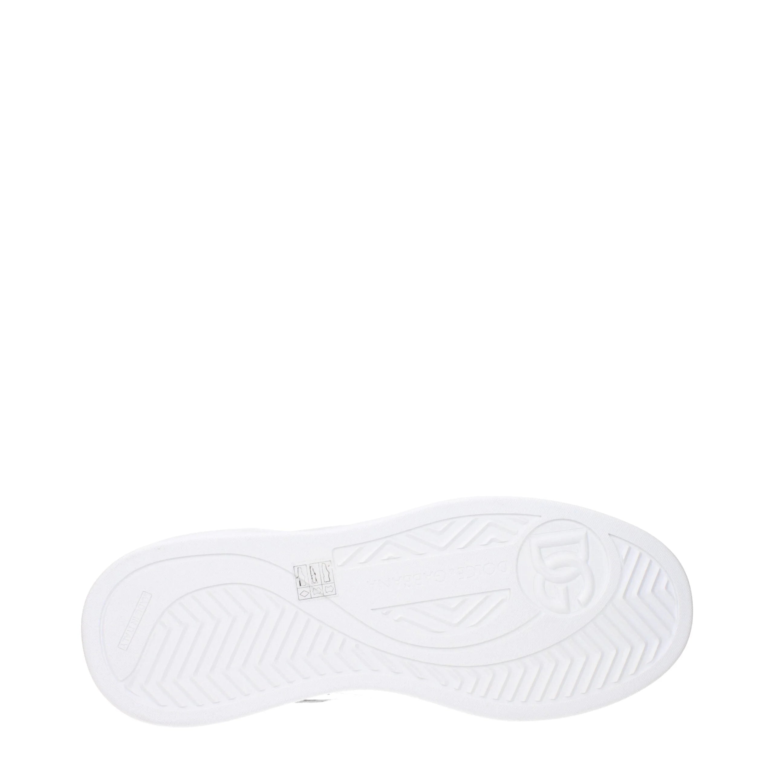 Dolce & Gabbana White Leather Low Tops - EU45/US12