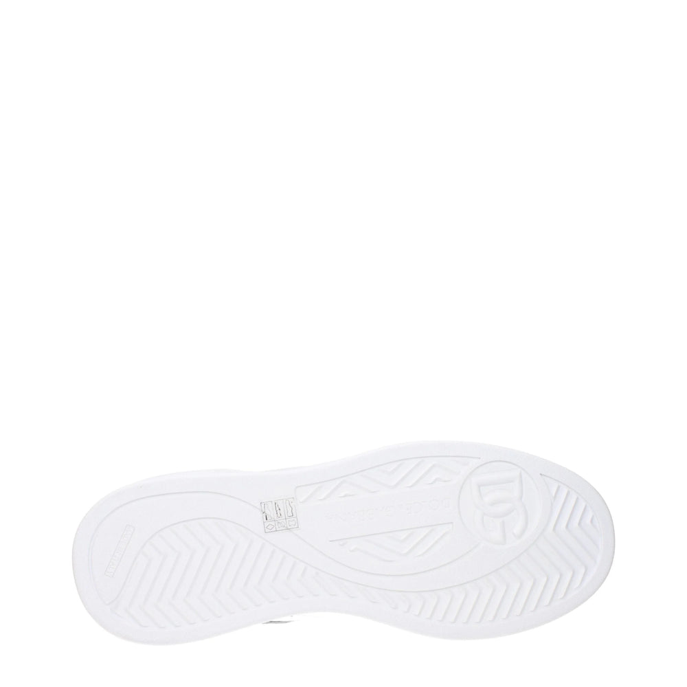 Dolce & Gabbana White Leather Low Tops - EU45/US12