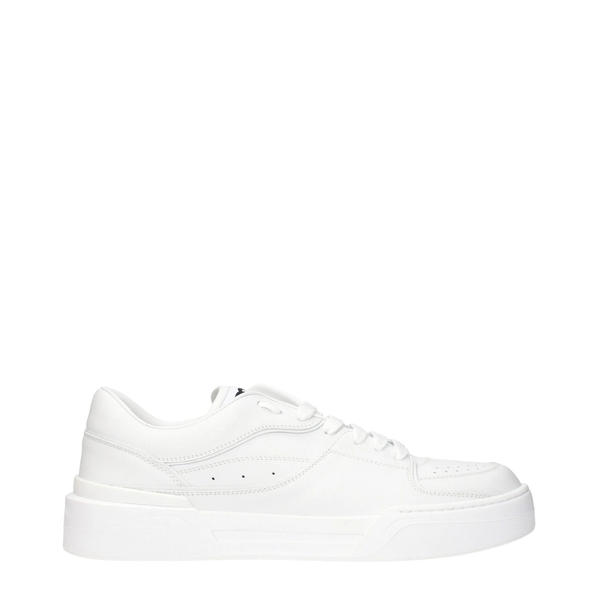 Dolce & Gabbana White Leather Low Tops - EU45/US12
