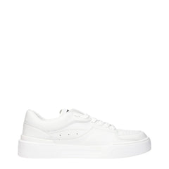 Dolce & Gabbana White Leather Low Tops - EU45/US12