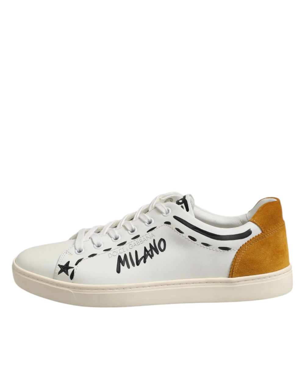 Dolce & Gabbana White Leather MILANO Low Top Sneakers Shoes - Sneakers