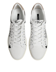 Dolce & Gabbana White Leather MILANO Low Top Sneakers Shoes - Sneakers