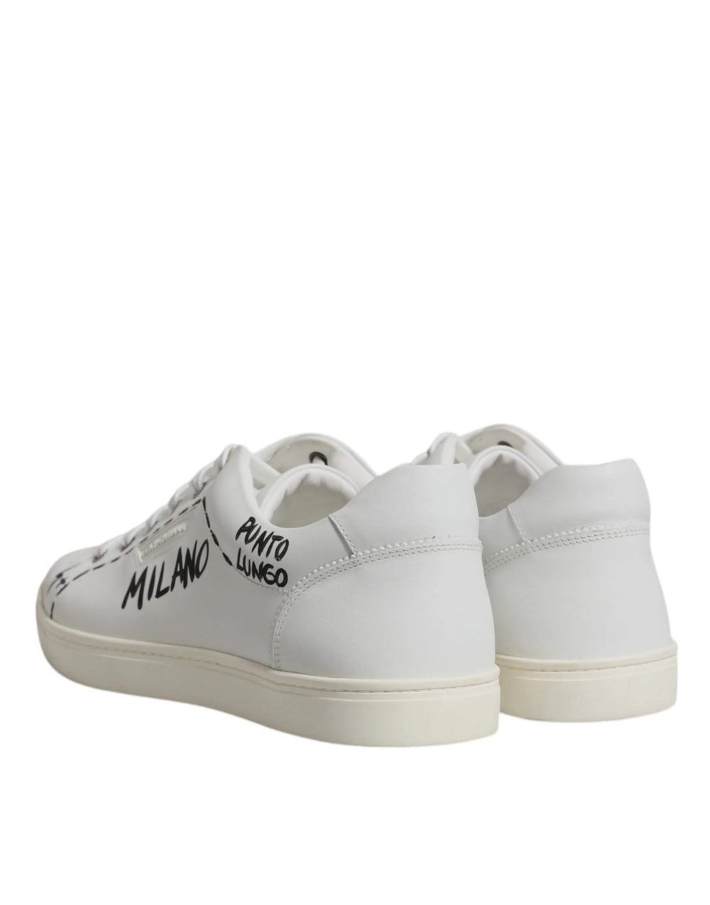 Dolce & Gabbana White Leather Milano Low Top Sneakers Shoes - EU44.5/US11.5 - Sneakers
