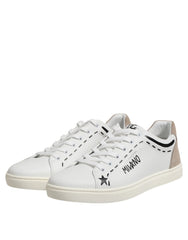 Dolce & Gabbana White Leather MILANO Low Top Sneakers Shoes - Sneakers