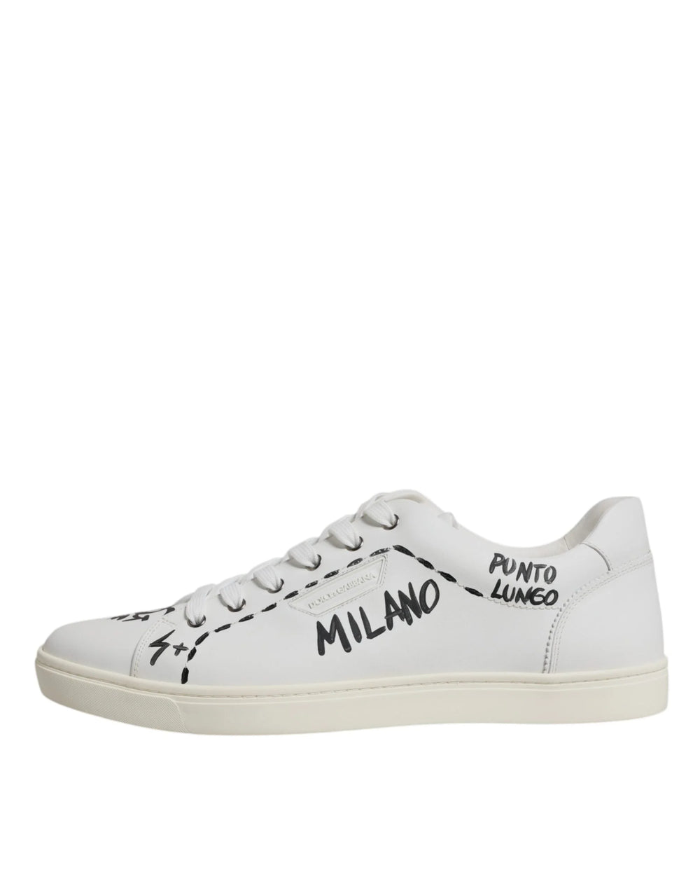 Dolce & Gabbana White Leather Milano Low Top Sneakers Shoes - EU44.5/US11.5 - Sneakers