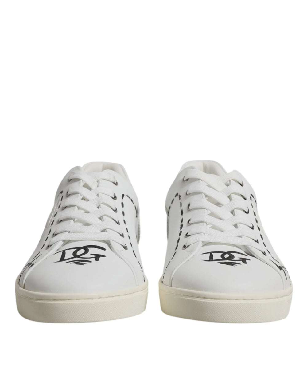 Dolce & Gabbana White Leather Milano Low Top Sneakers Shoes - EU44.5/US11.5 - Sneakers