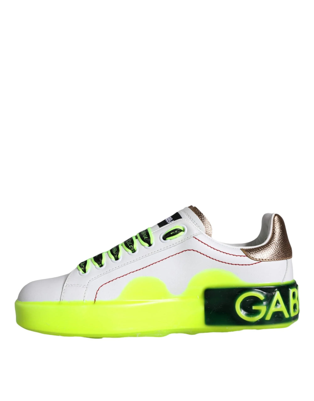 Dolce & Gabbana Weiße Leder Portofino Low Top Sneakers – EU35/US4.5