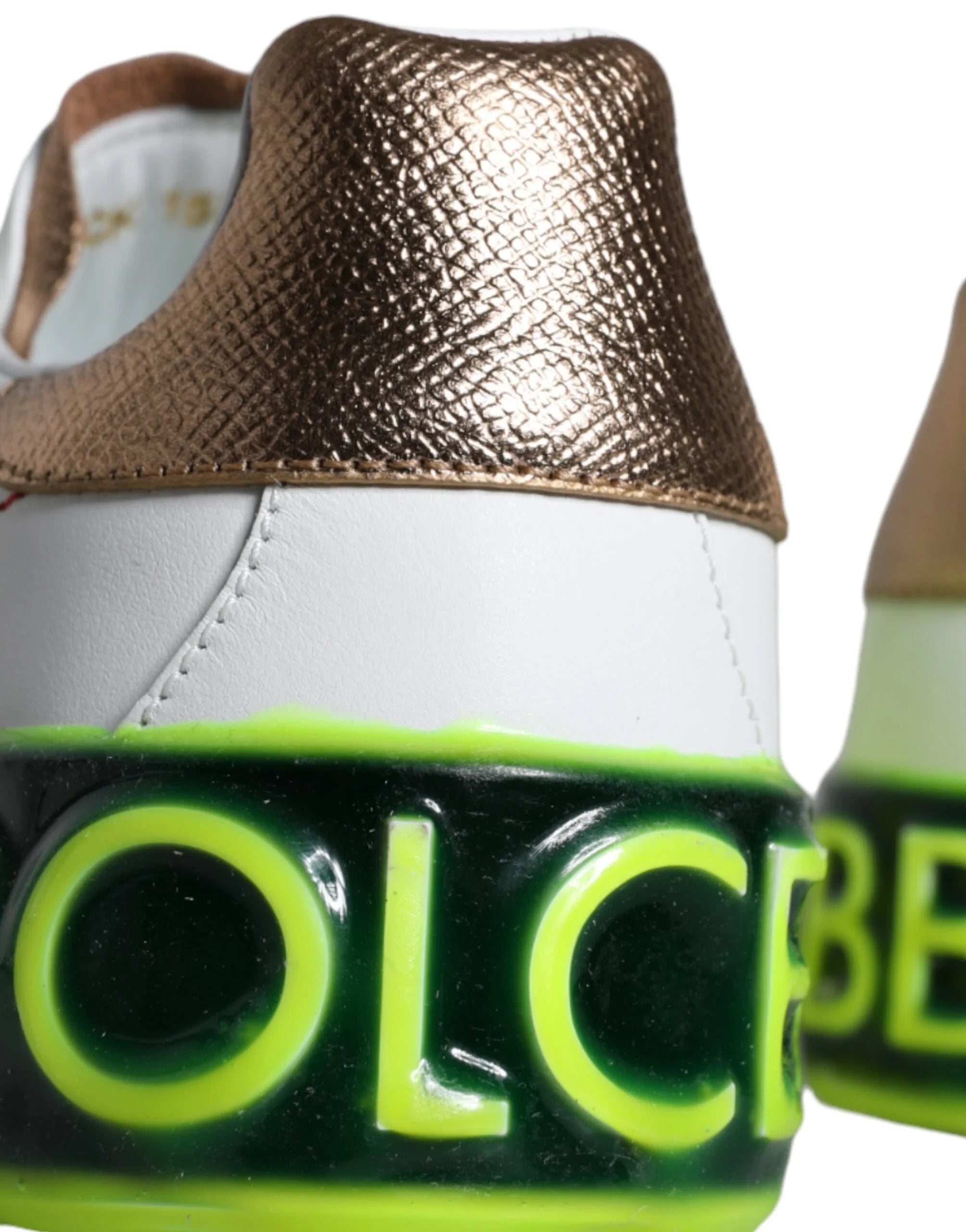 Dolce & Gabbana White Leather Portofino Low Top Sneakers Shoes - EU35/US4.5 - Sneakers