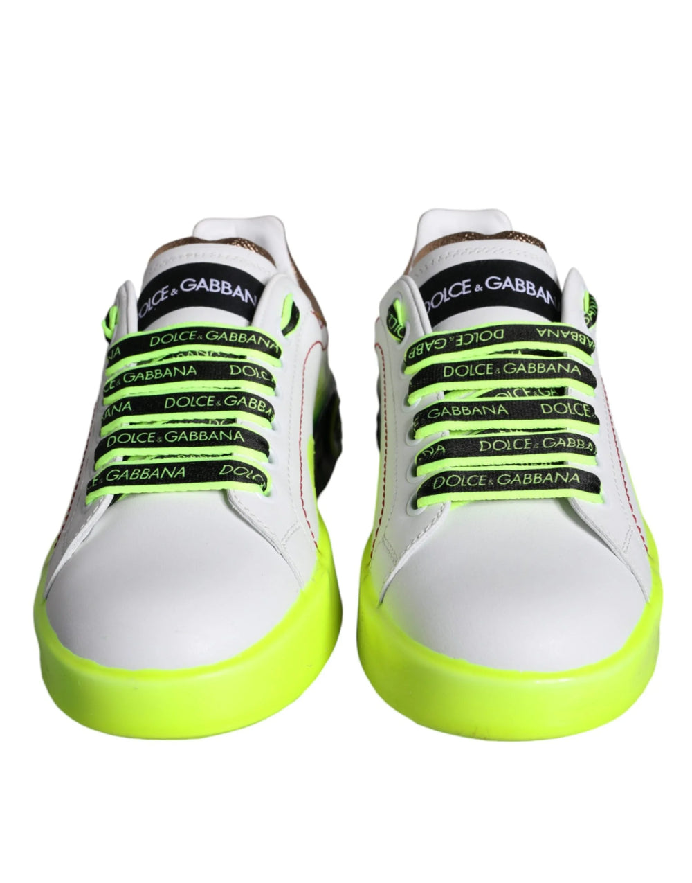 Dolce & Gabbana White Leather Portofino Low Top Sneakers Shoes - EU35/US4.5 - Sneakers