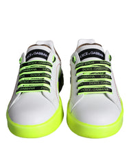 Dolce & Gabbana White Leather Portofino Low Top Sneakers Shoes - EU35/US4.5 - Sneakers