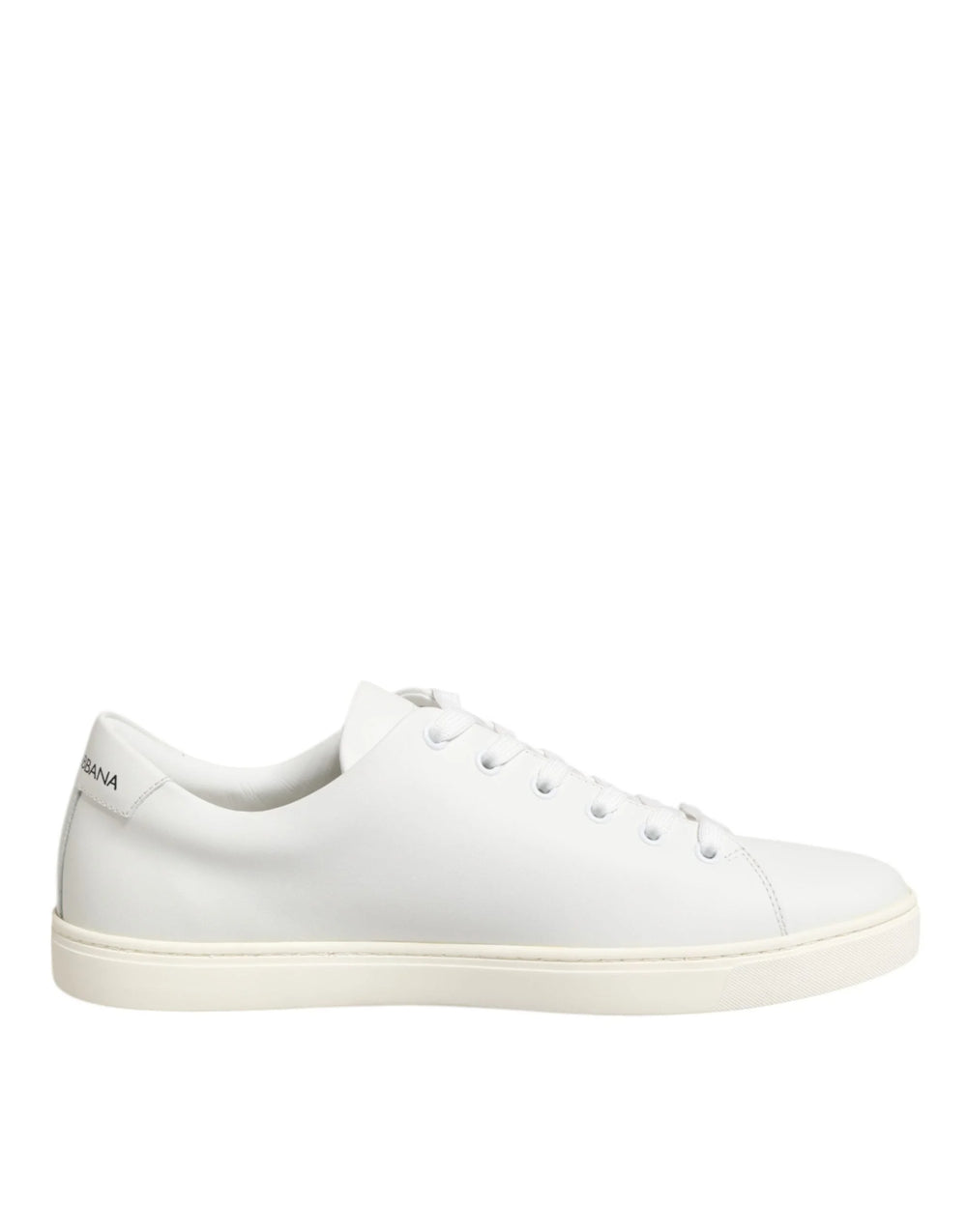 Dolce & Gabbana White Leather Sacre Heart Patch Sneakers Shoes - Sneakers