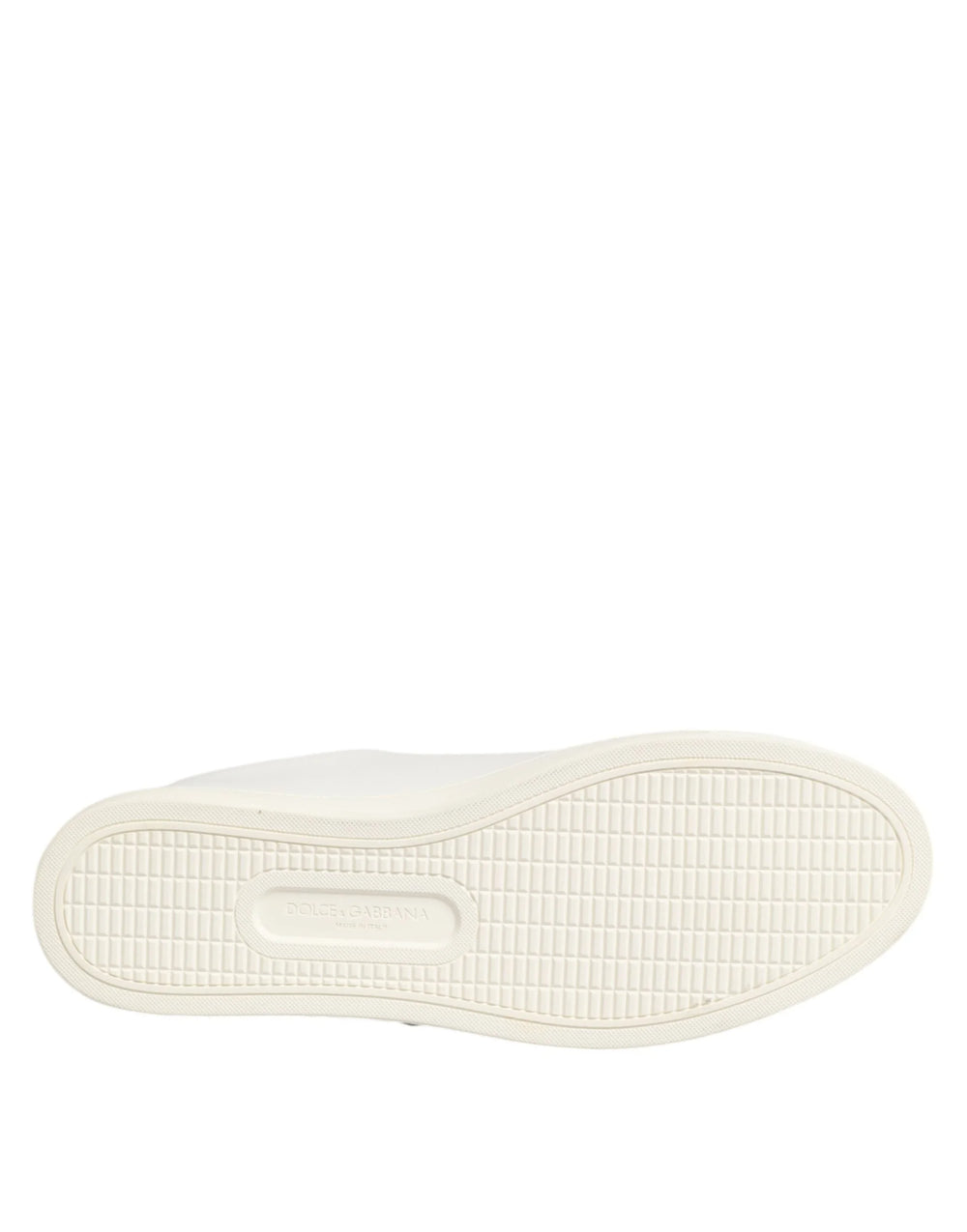 Dolce & Gabbana White Leather Sacre Heart Patch Sneakers Shoes - Sneakers