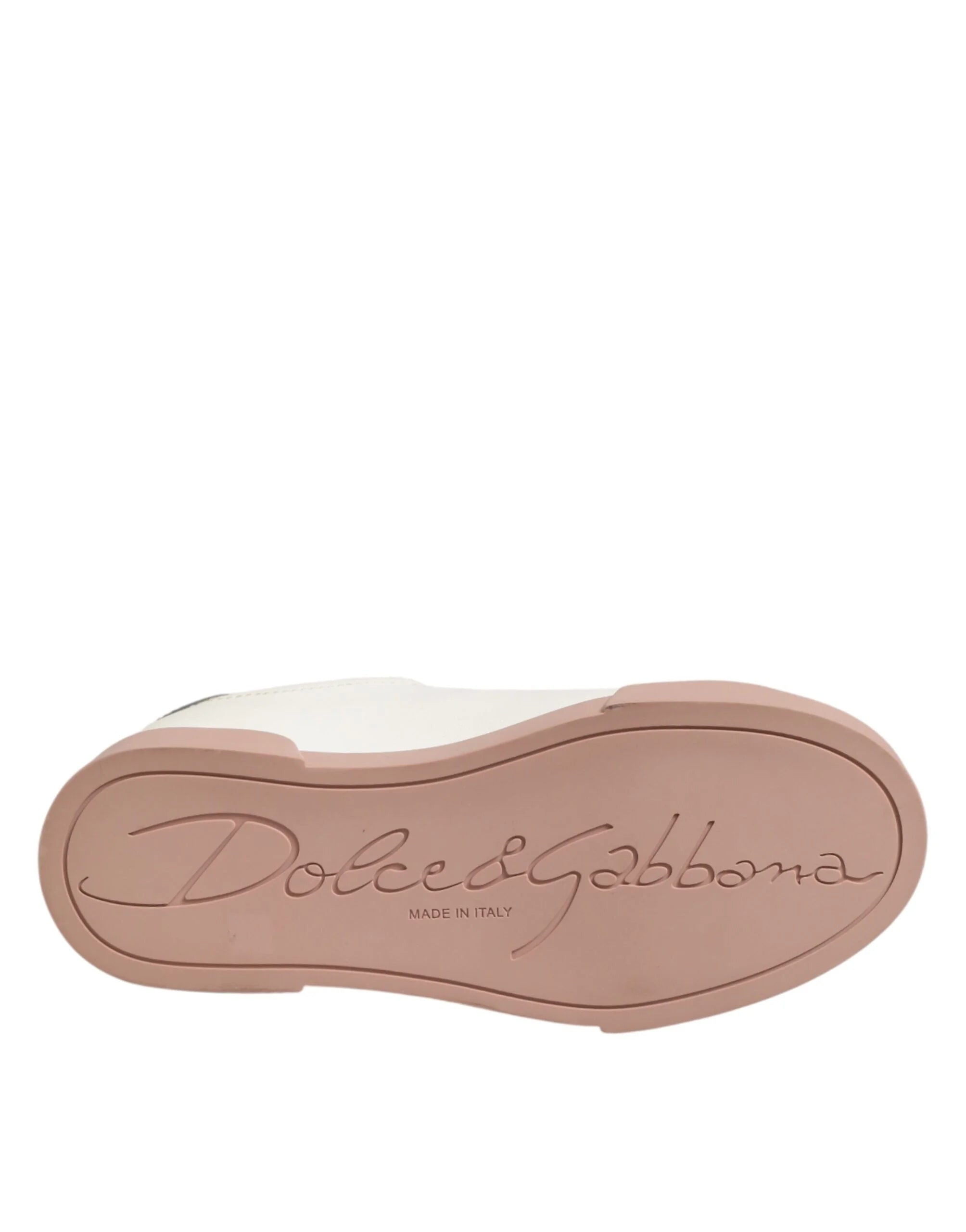 Dolce & Gabbana White Leather Sacred Heart Sneakers Shoes - EU35.5/US5