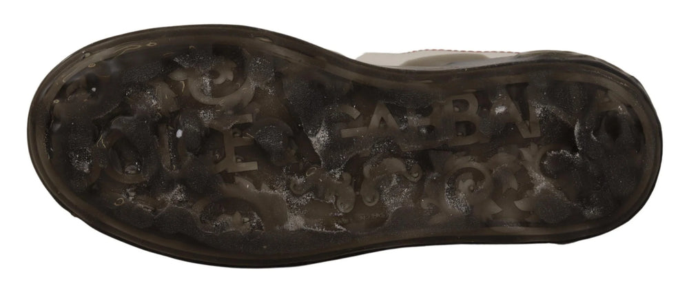 Dolce & Gabbana White Leather Shoes Womens Logo Portofino Sneakers - EU36/US5.5 - Sneakers