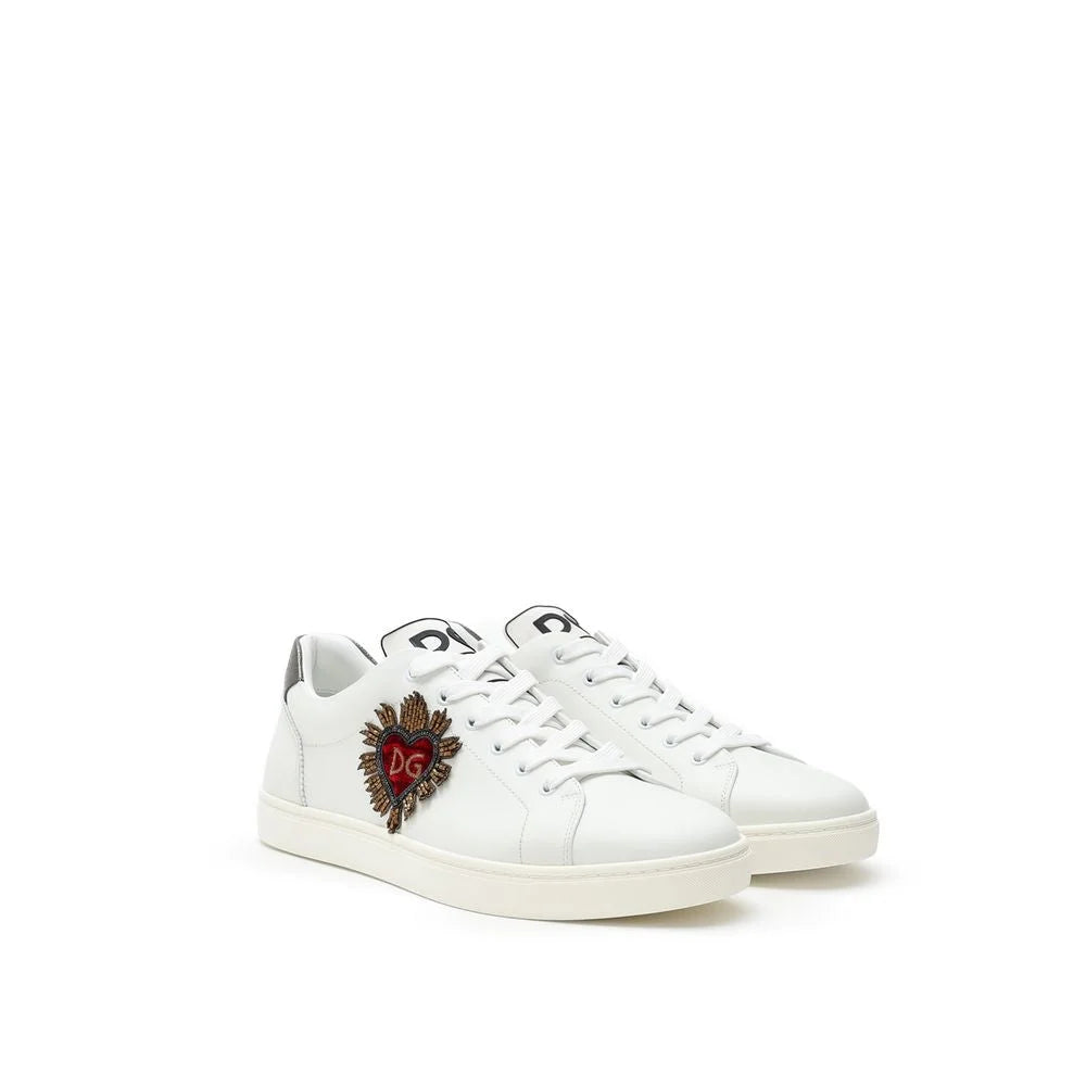 Dolce & Gabbana White Leather Sneaker - EU44/US11 - Sneakers