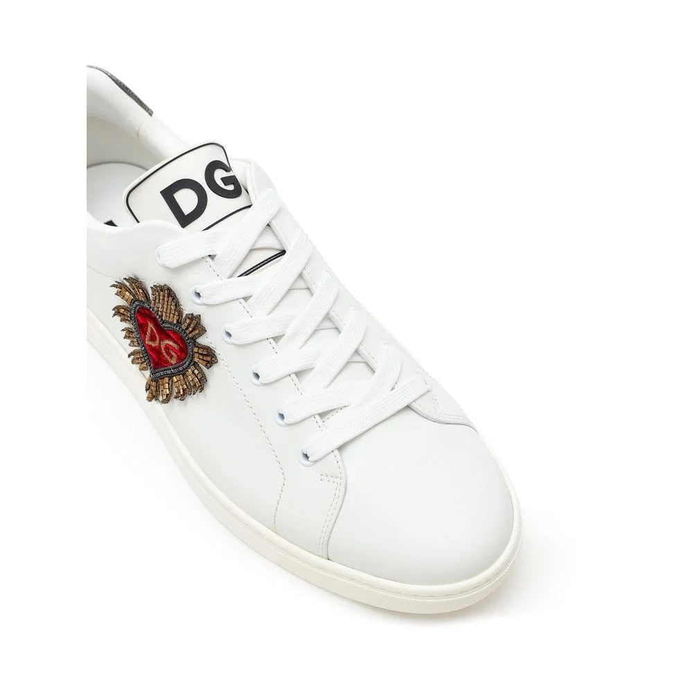 Dolce & Gabbana White Leather Sneaker - EU44/US11 - Sneakers