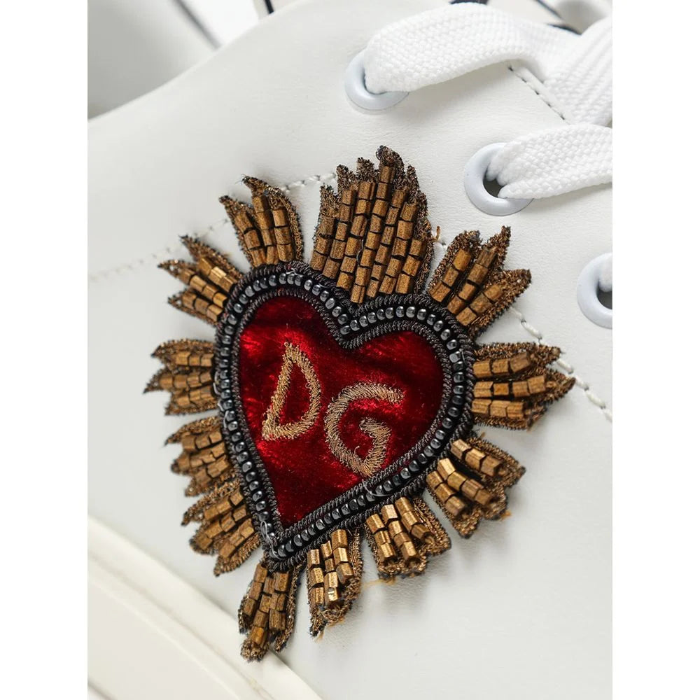 Dolce & Gabbana White Leather Sneaker - EU44/US11 - Sneakers