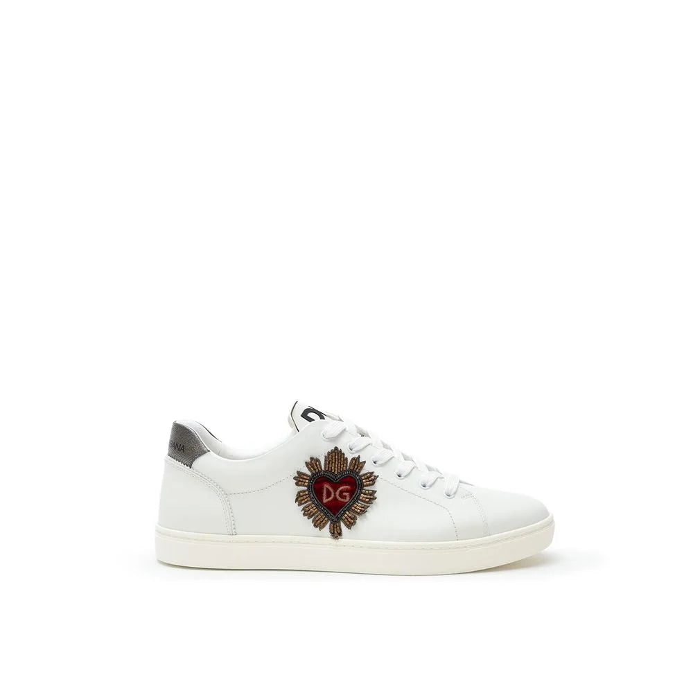 Dolce & Gabbana White Leather Sneaker - EU44/US11 - Sneakers