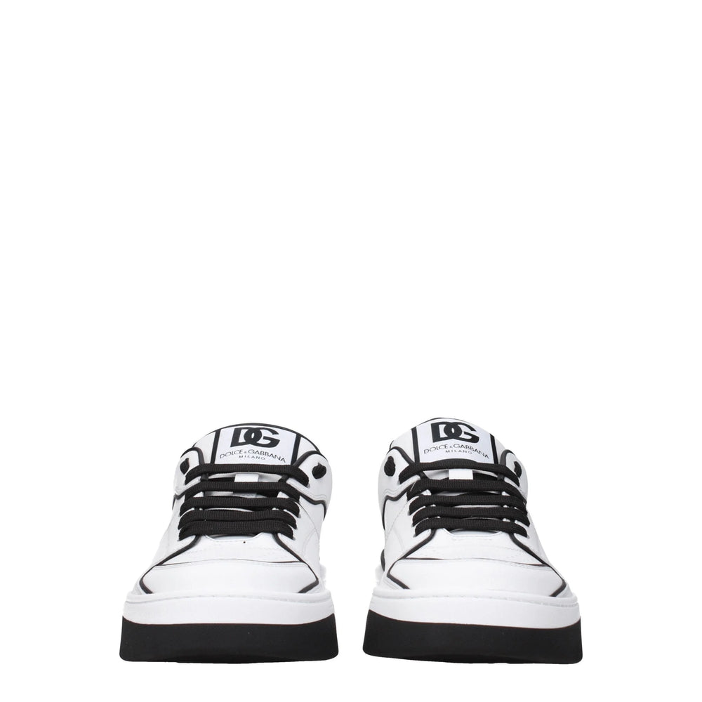 Dolce & Gabbana White Leather Sneakers - EU41/US8