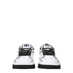 Dolce & Gabbana White Leather Sneakers - EU41/US8