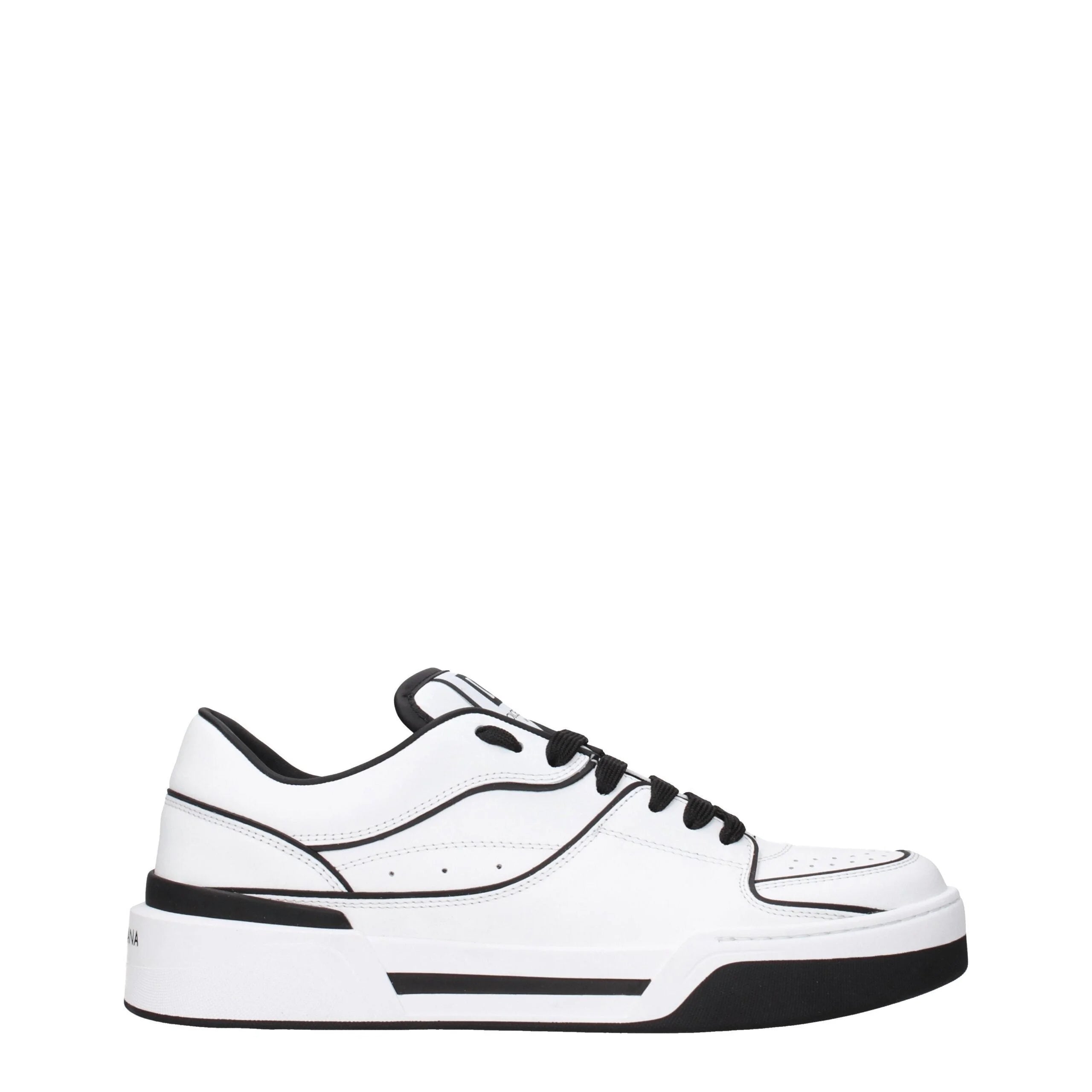 Dolce & Gabbana White Leather Sneakers - EU41/US8