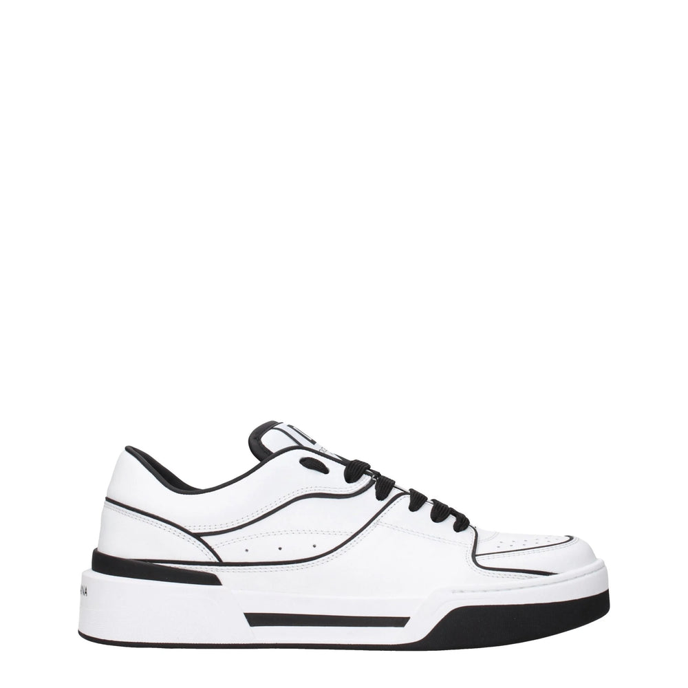 Dolce & Gabbana White Leather Sneakers - EU41/US8