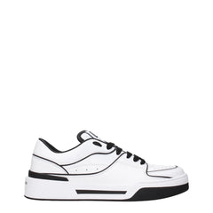 Dolce & Gabbana White Leather Sneakers - EU41/US8