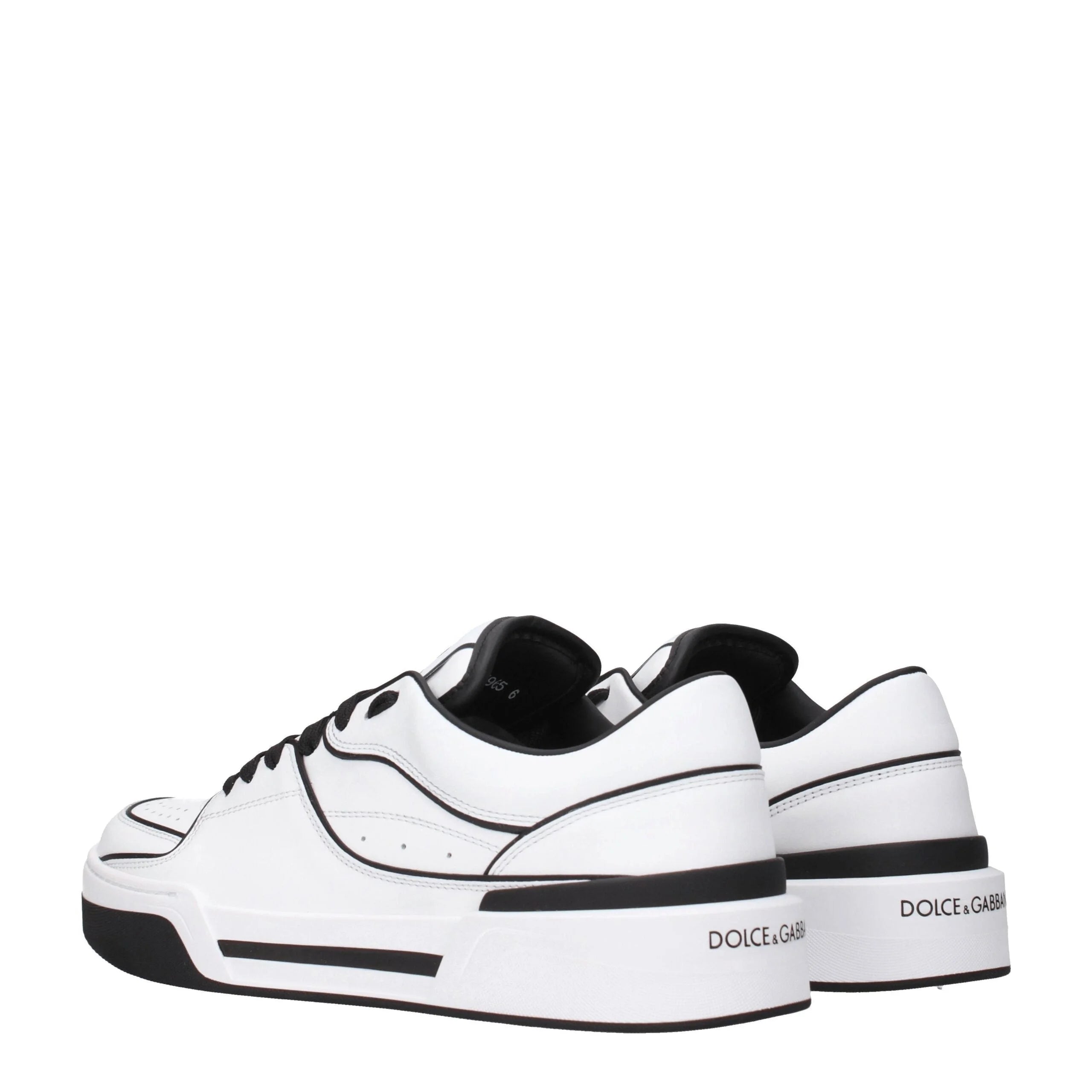 Dolce & Gabbana White Leather Sneakers - EU41/US8