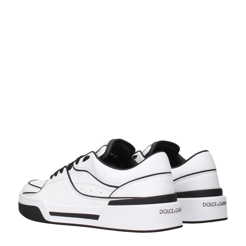 Dolce & Gabbana White Leather Sneakers - EU41/US8