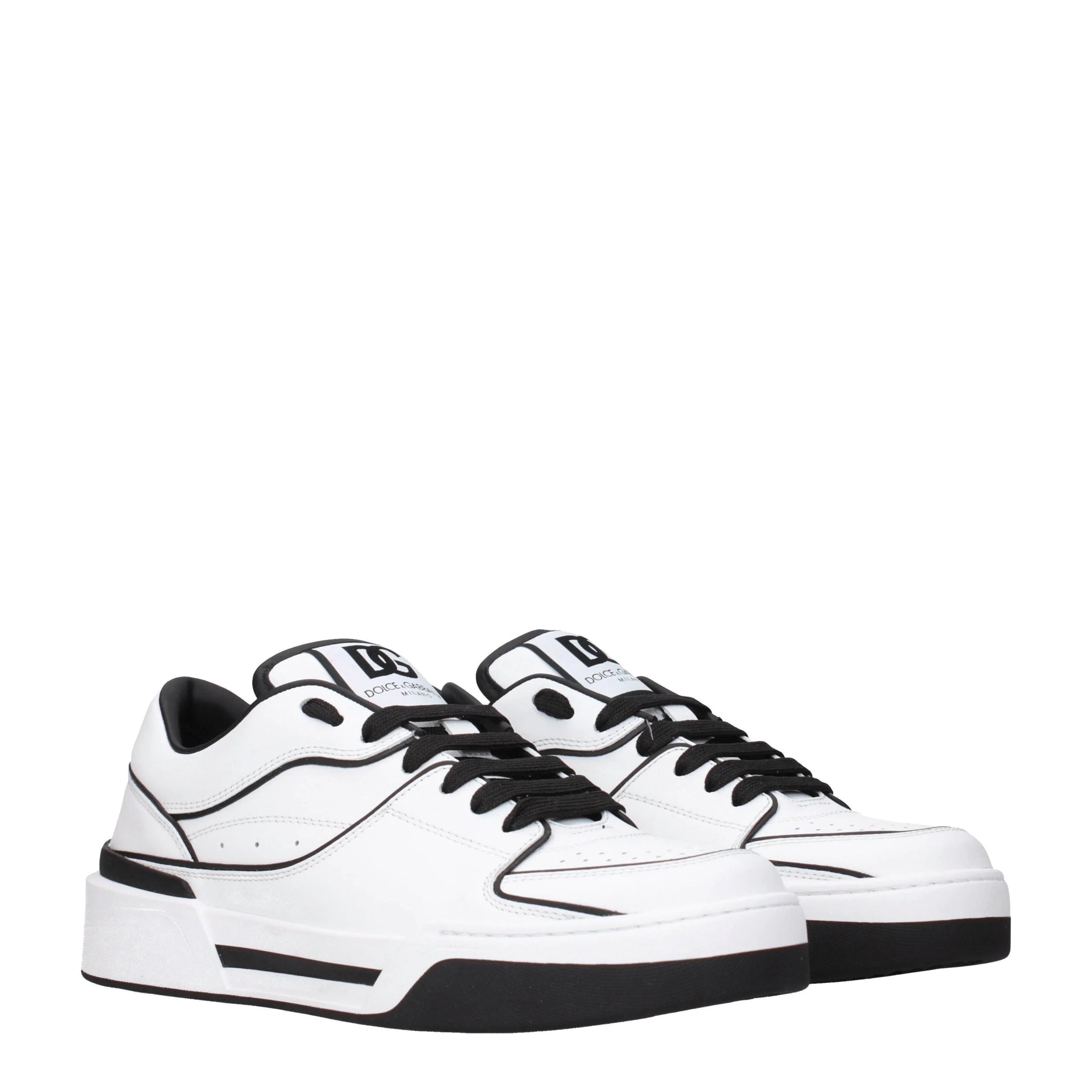 Dolce & Gabbana White Leather Sneakers - EU41/US8