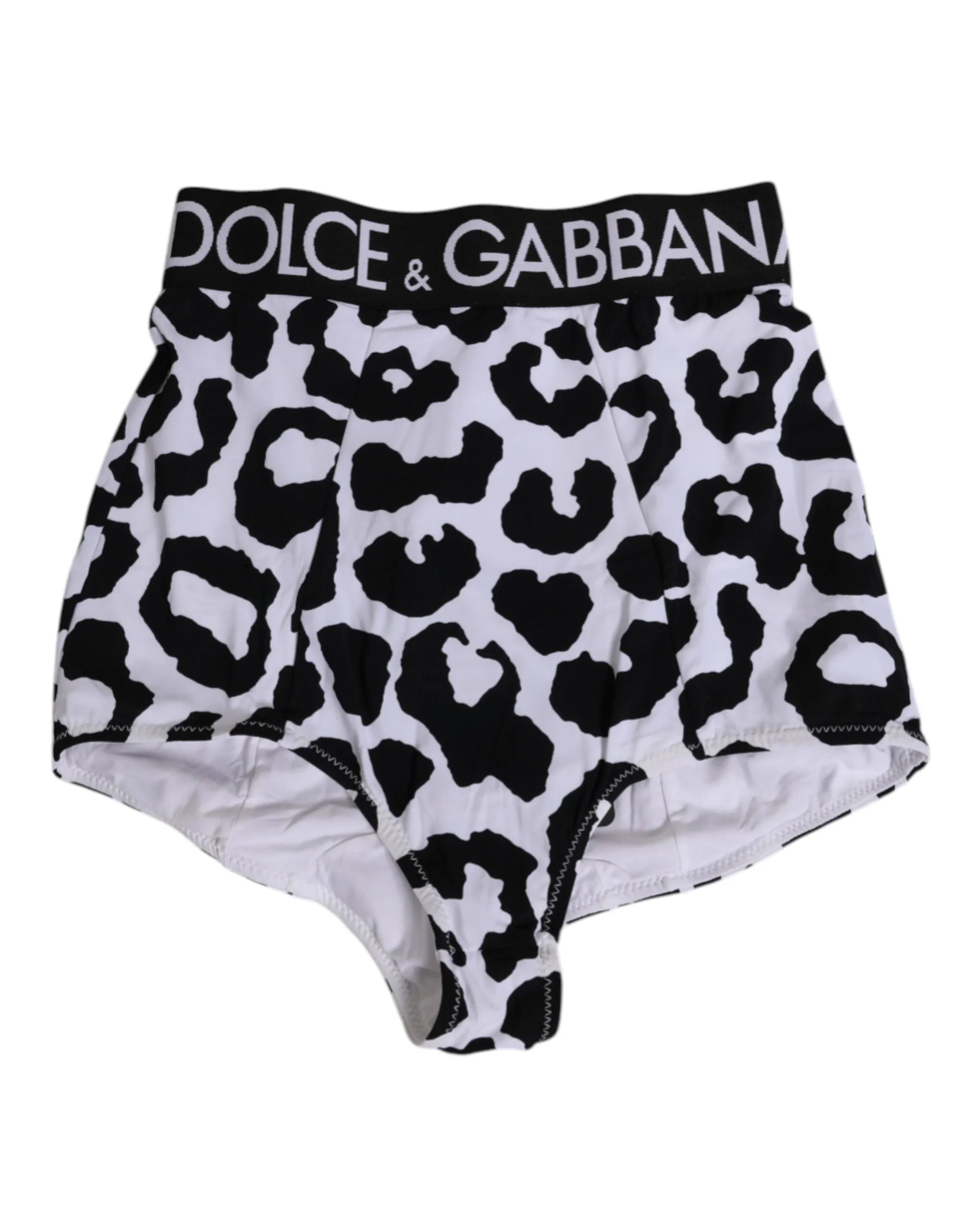 Dolce & Gabbana White Leopard Nylon High Waist Girdle Underwear - IT2 | S - Briefs