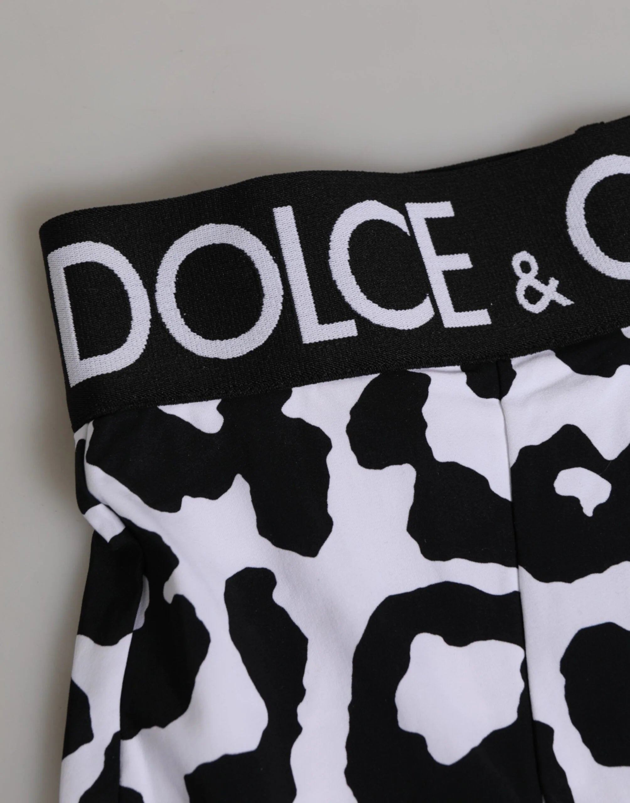 Dolce & Gabbana White Leopard Nylon High Waist Girdle Underwear - IT2 | S - Briefs