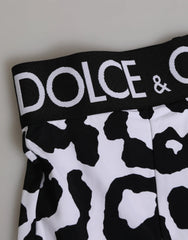 Dolce & Gabbana White Leopard Nylon High Waist Girdle Underwear - IT2 | S