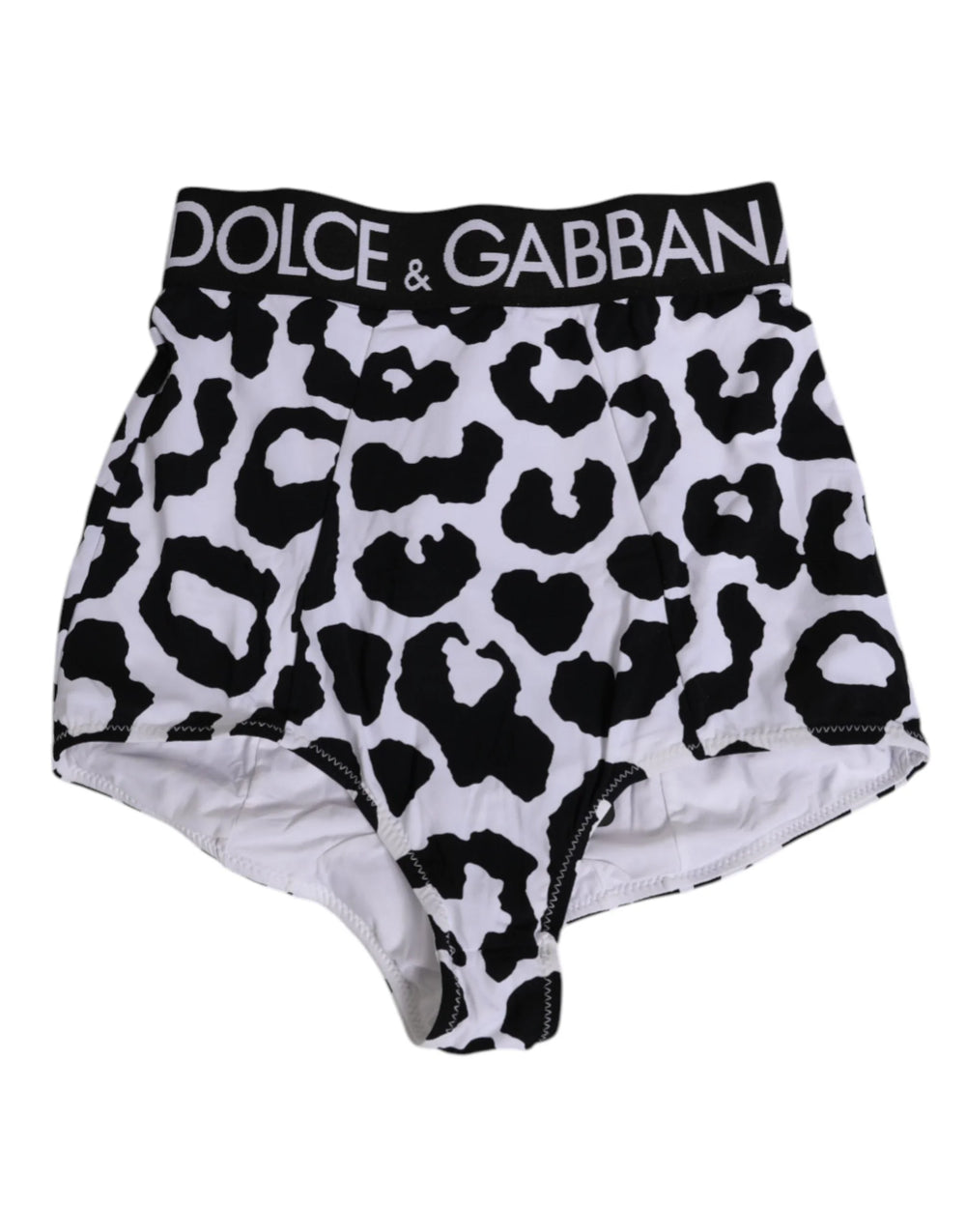 Dolce & Gabbana White Leopard Nylon High Waist Girdle Underwear - IT2 | S
