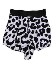 Dolce & Gabbana White Leopard Nylon High Waist Girdle Underwear - IT2 | S