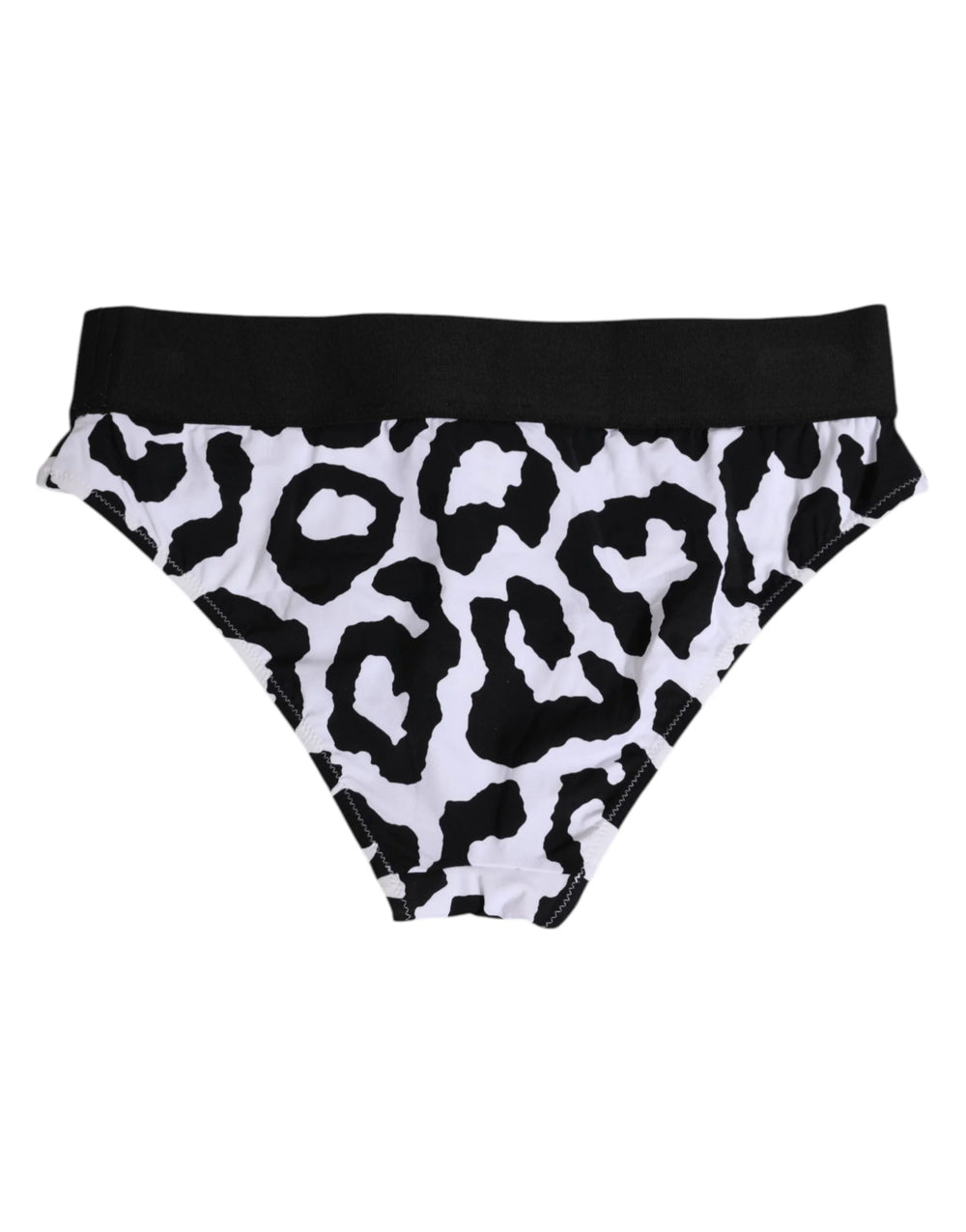 Dolce & Gabbana White Leopard Nylon High Waist Panty Underwear - IT2 | S - Briefs